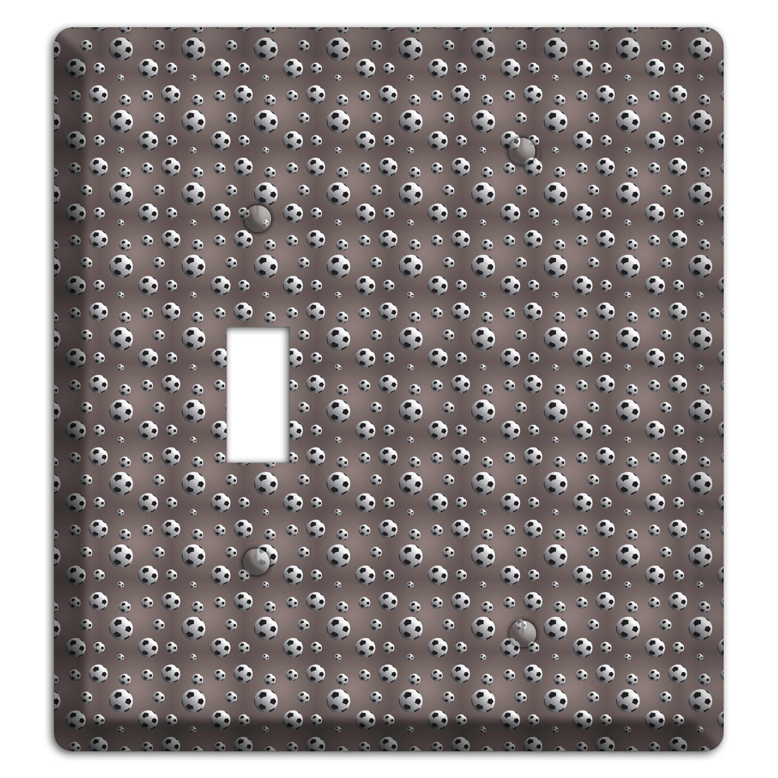 Grey with Soccer Balls Toggle / Blank Wallplate