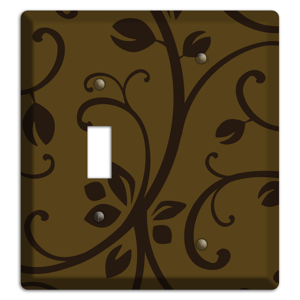 Brown Bud Sprig Toggle / Blank Wallplate