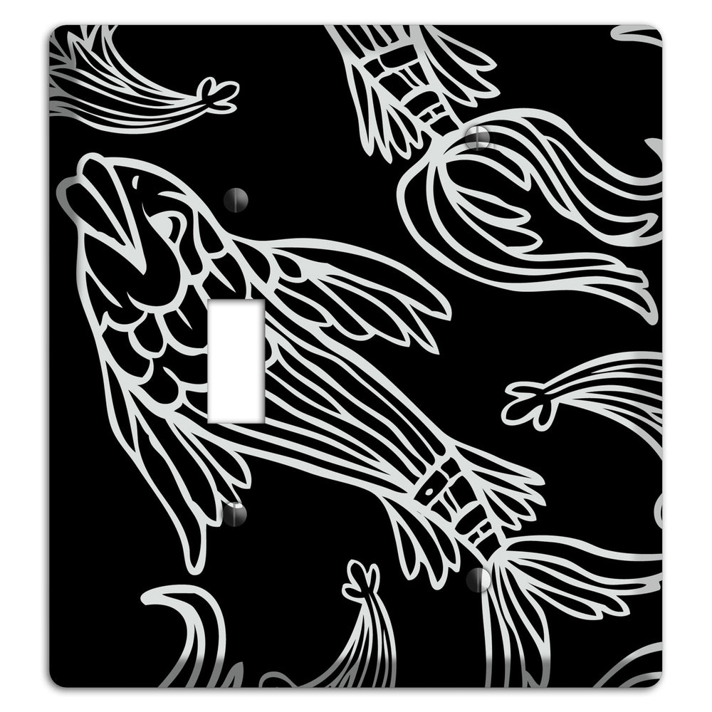 Black and White Koi Toggle / Blank Wallplate