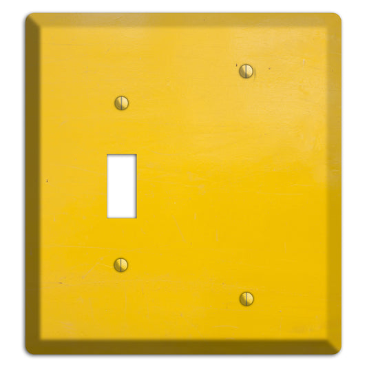 Bright Yellow Concrete Toggle / Blank Wallplate