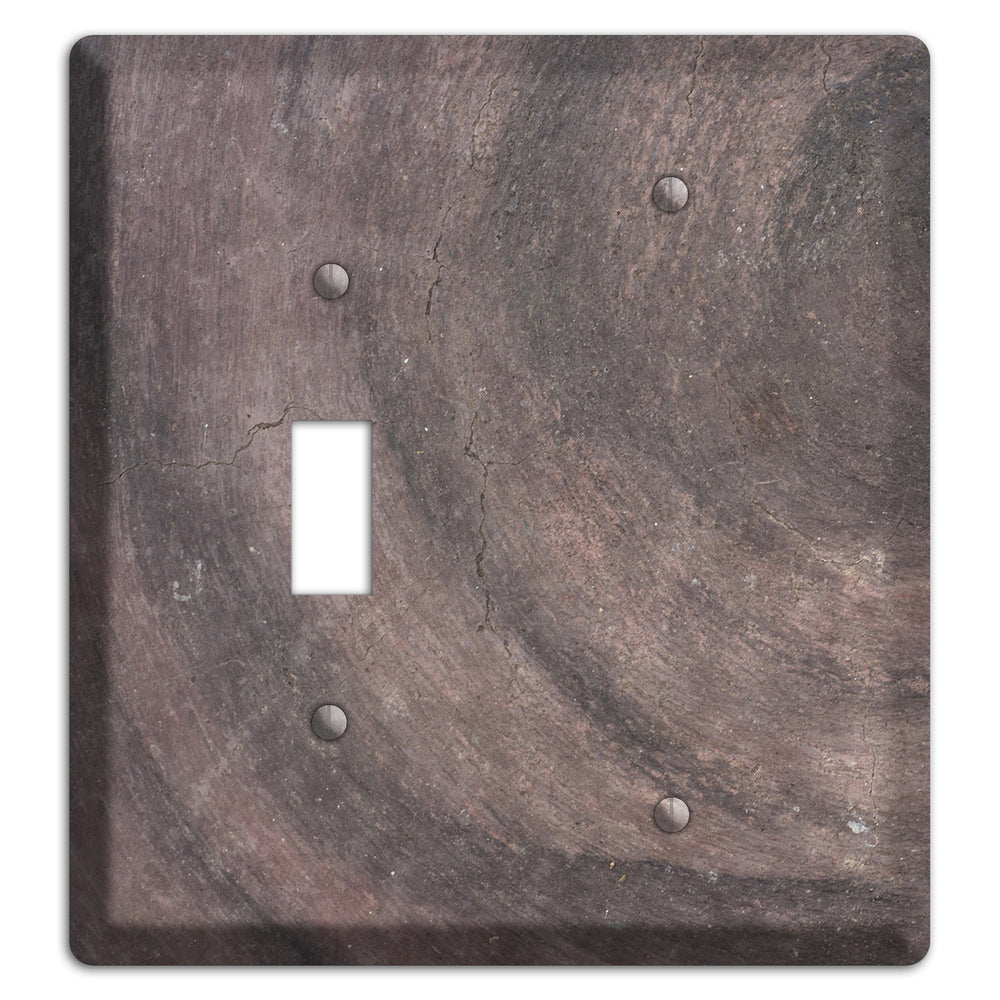 Brown Swirl Concrete Toggle / Blank Wallplate