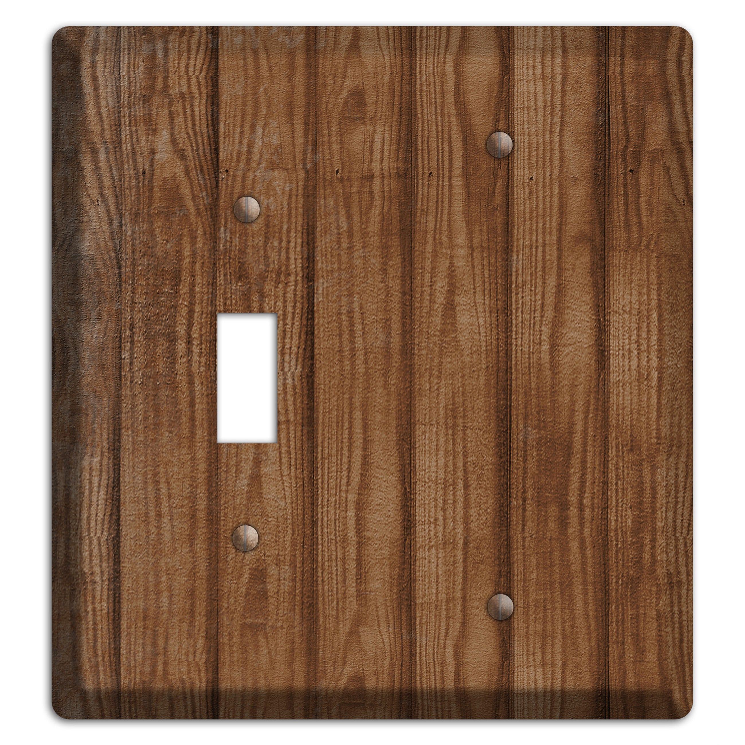 Old Copper Weathered Wood Toggle / Blank Wallplate