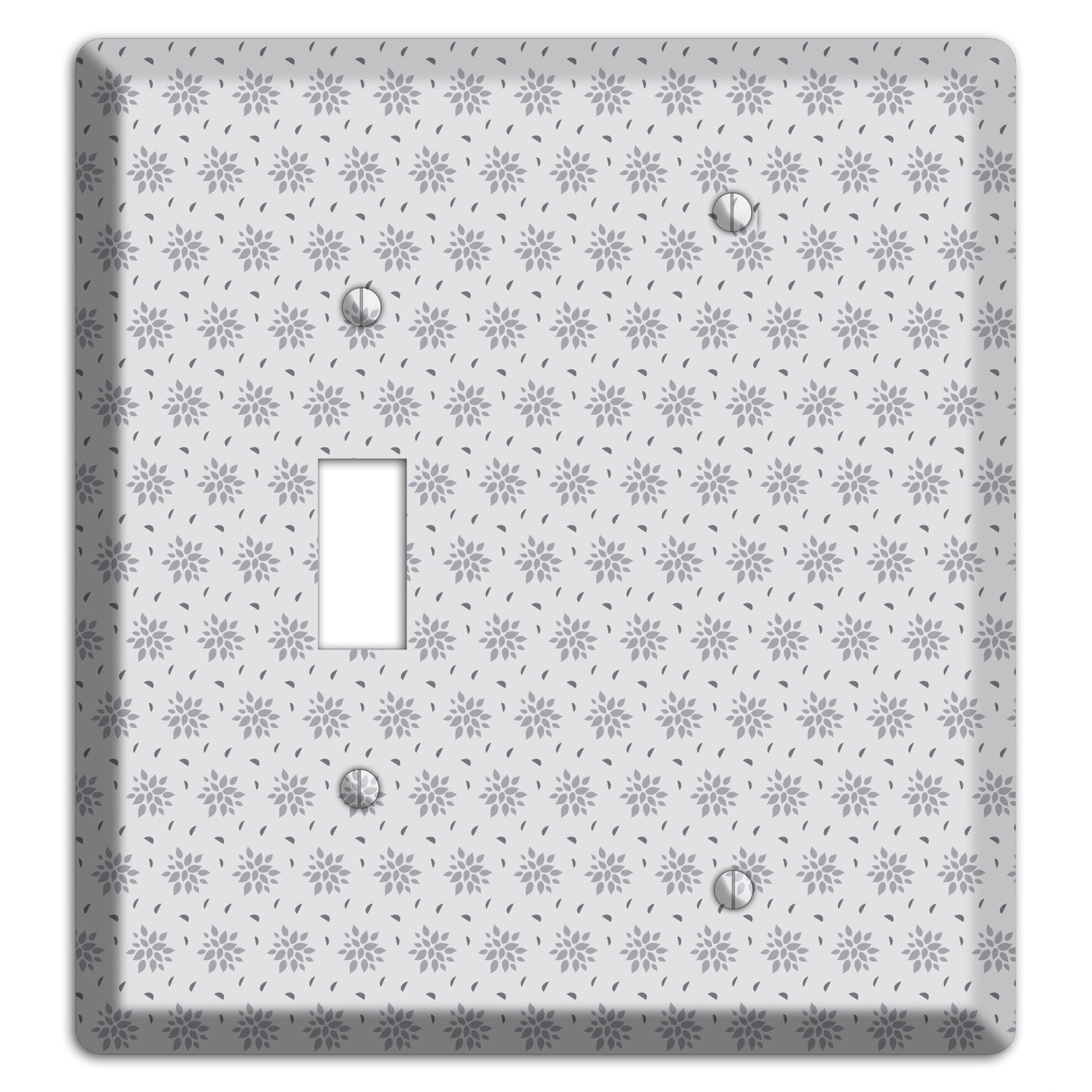 Multi Grey Calico Toggle / Blank Wallplate