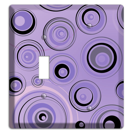 Lavender Circles Toggle / Blank Wallplate