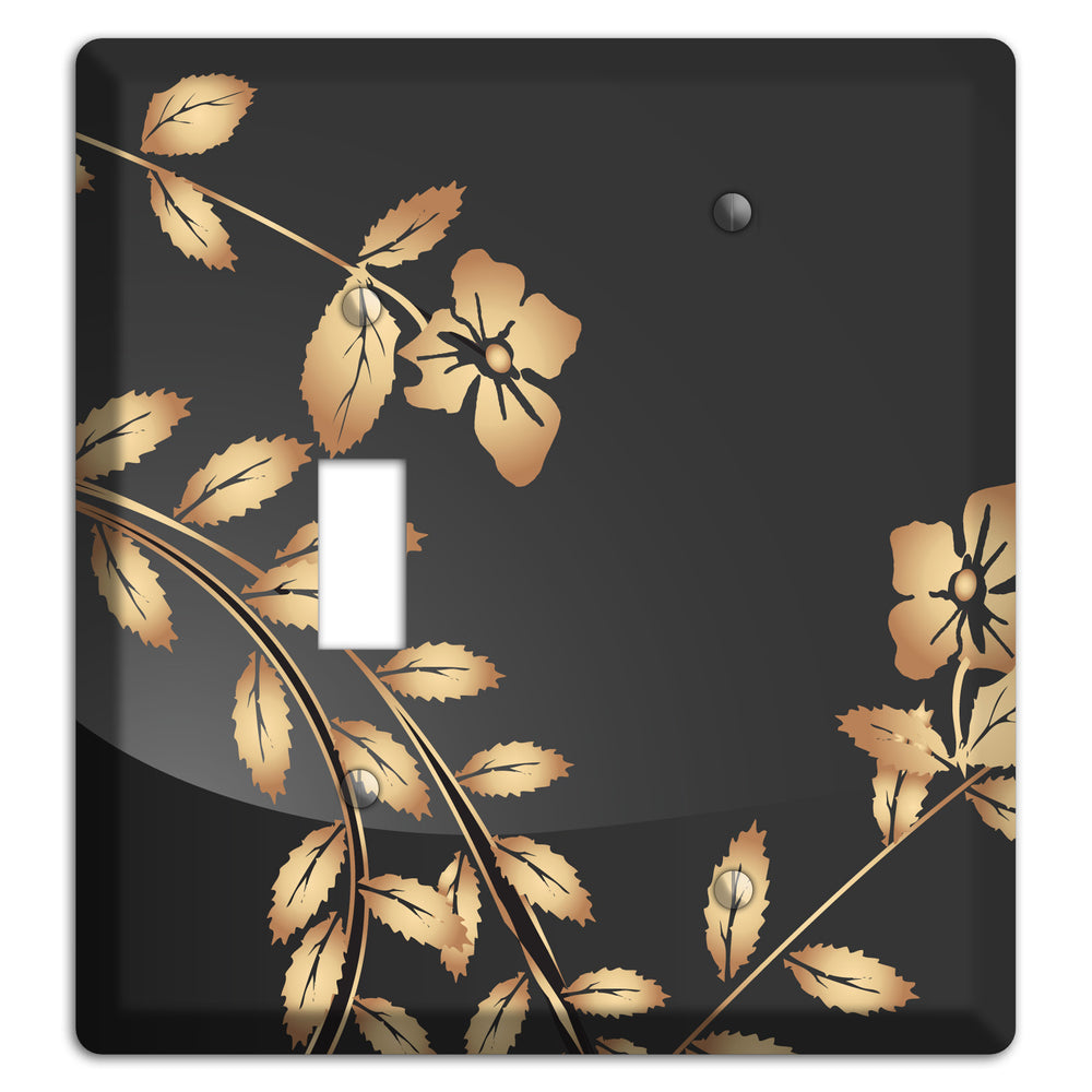 Black Sprig Toggle / Blank Wallplate