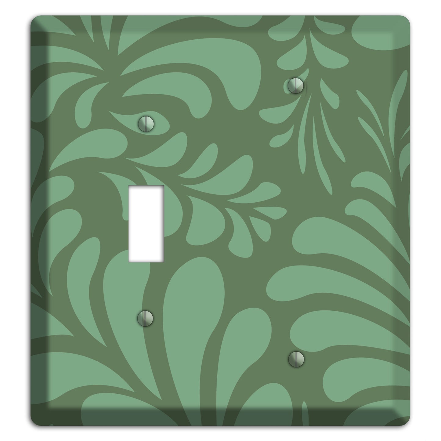 Green Herati Toggle / Blank Wallplate