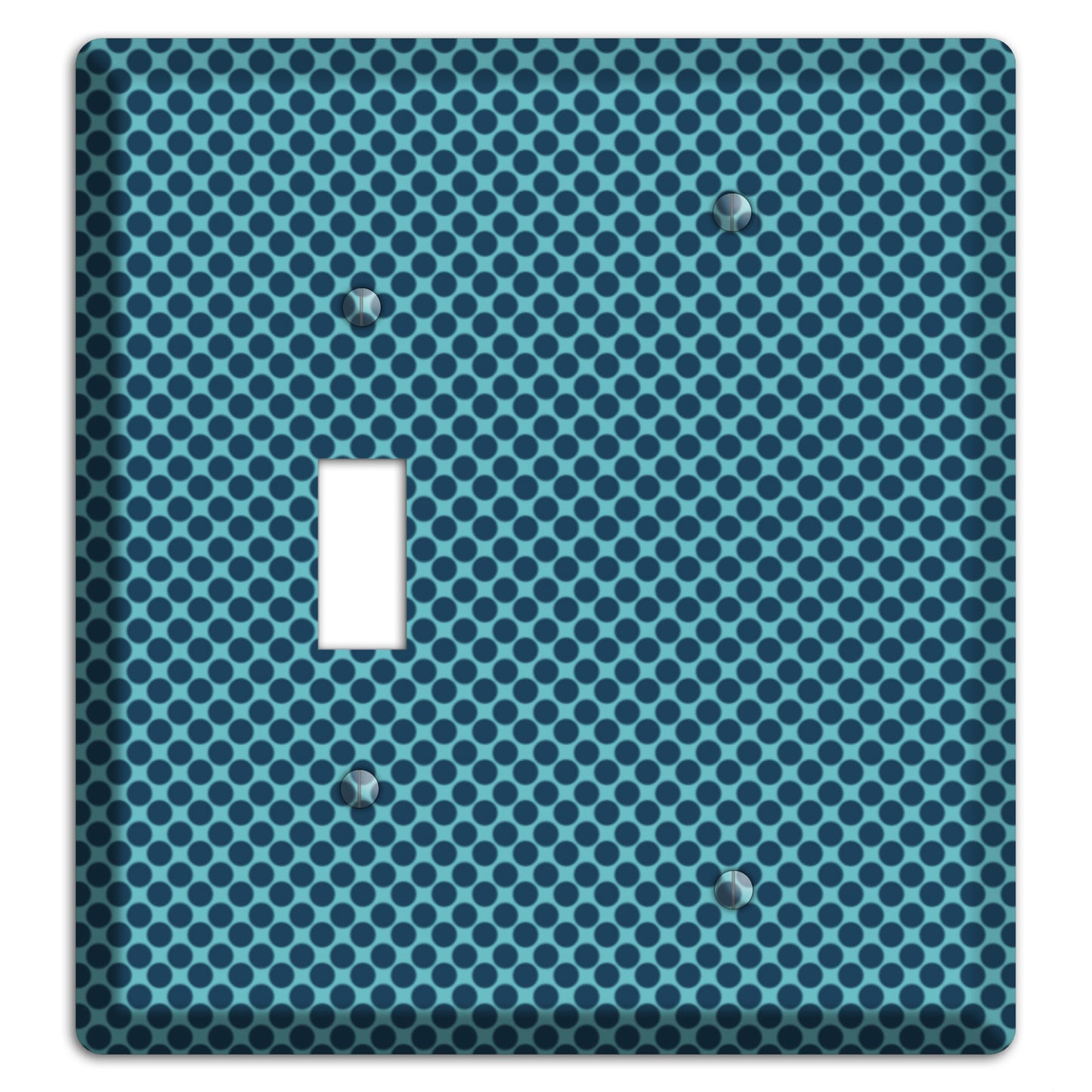Turquoise with Blue Packed Polka Dots Toggle / Blank Wallplate