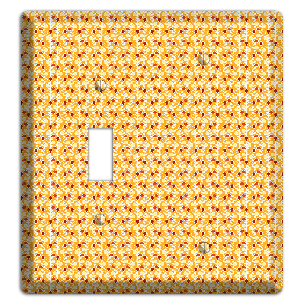 Tiny Yellow Teardrop Vine Toggle / Blank Wallplate