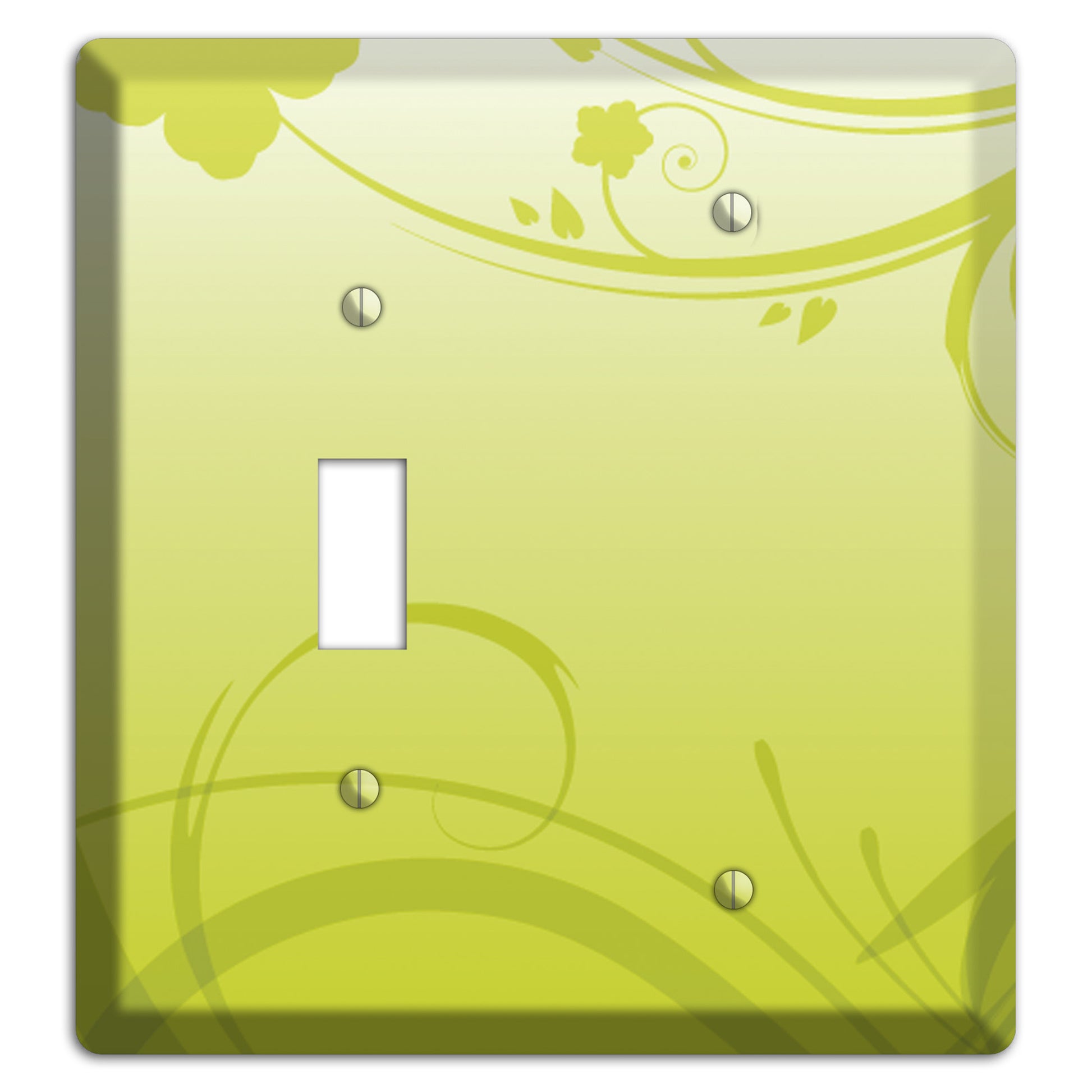 Green Swirls Toggle / Blank Wallplate