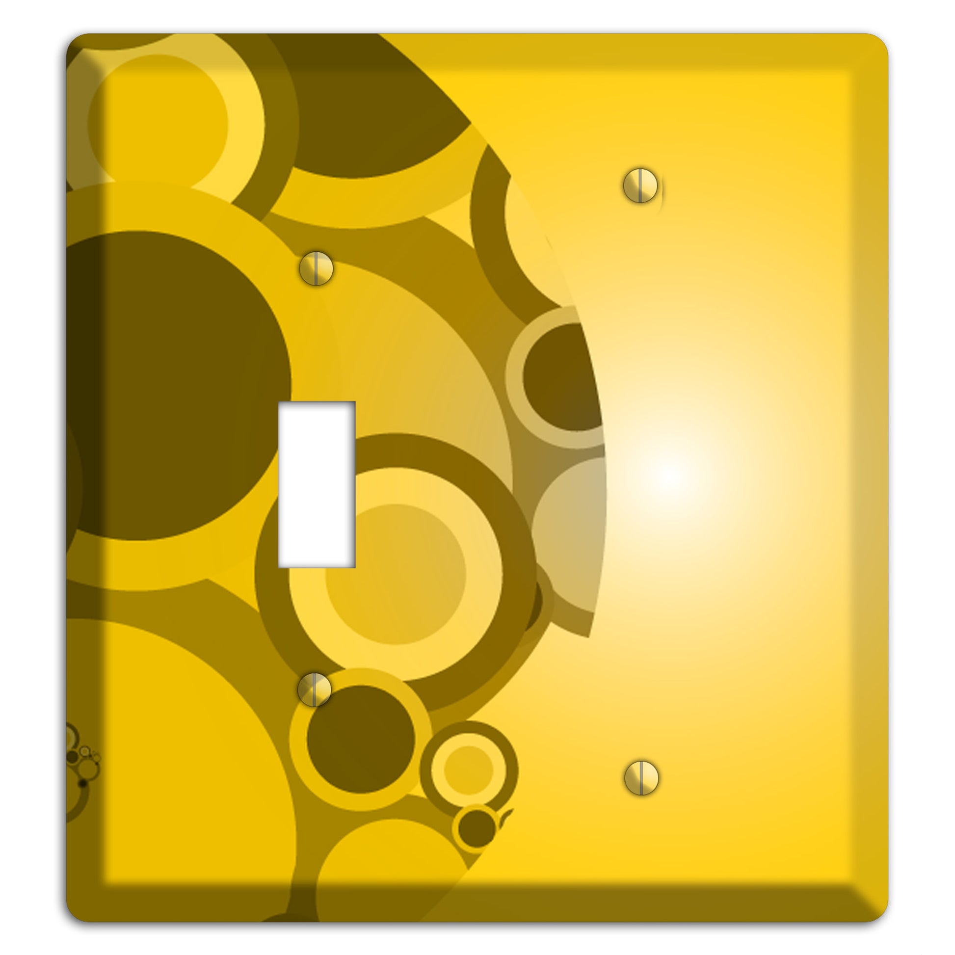Mustard Yellow Circles Toggle / Blank Wallplate