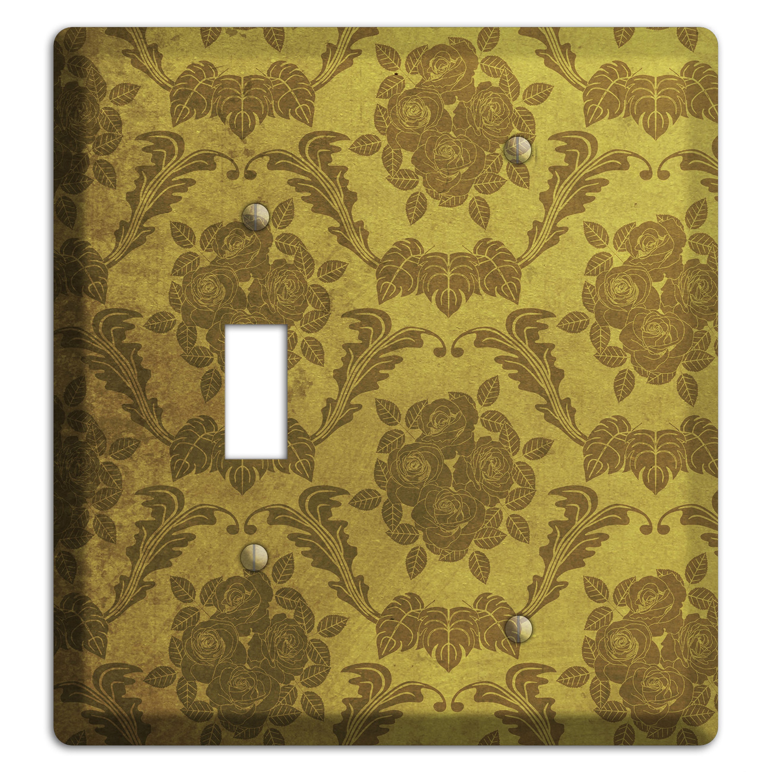 Pesto Vintage Rose Damask Toggle / Blank Wallplate