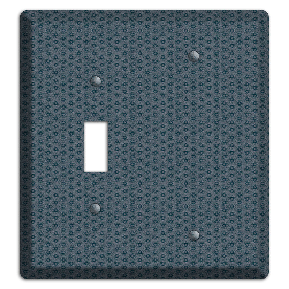 Blue Grey Foulard Toggle / Blank Wallplate