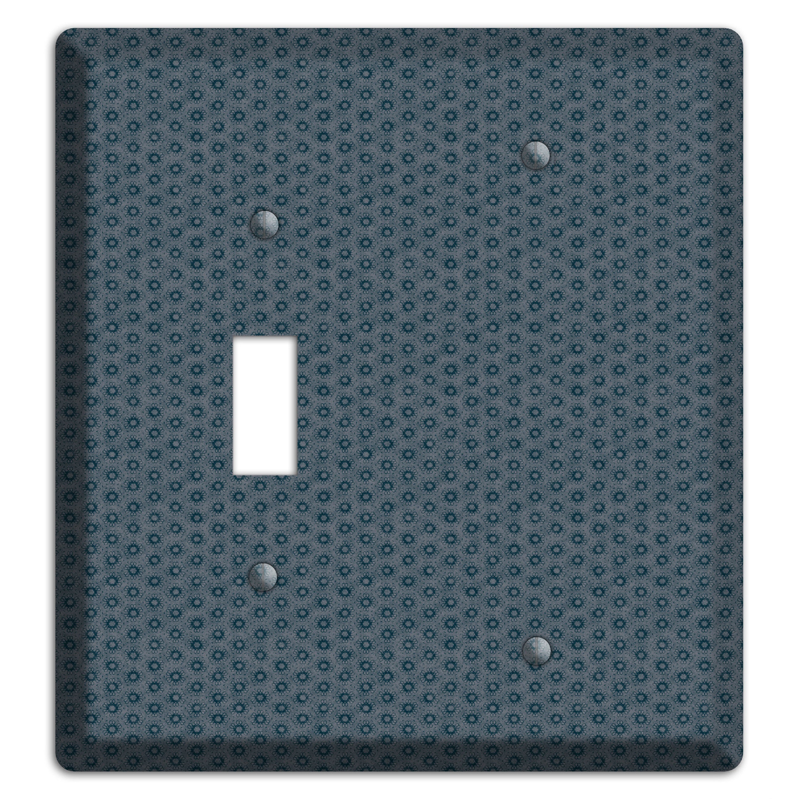 Blue Grey Foulard Toggle / Blank Wallplate