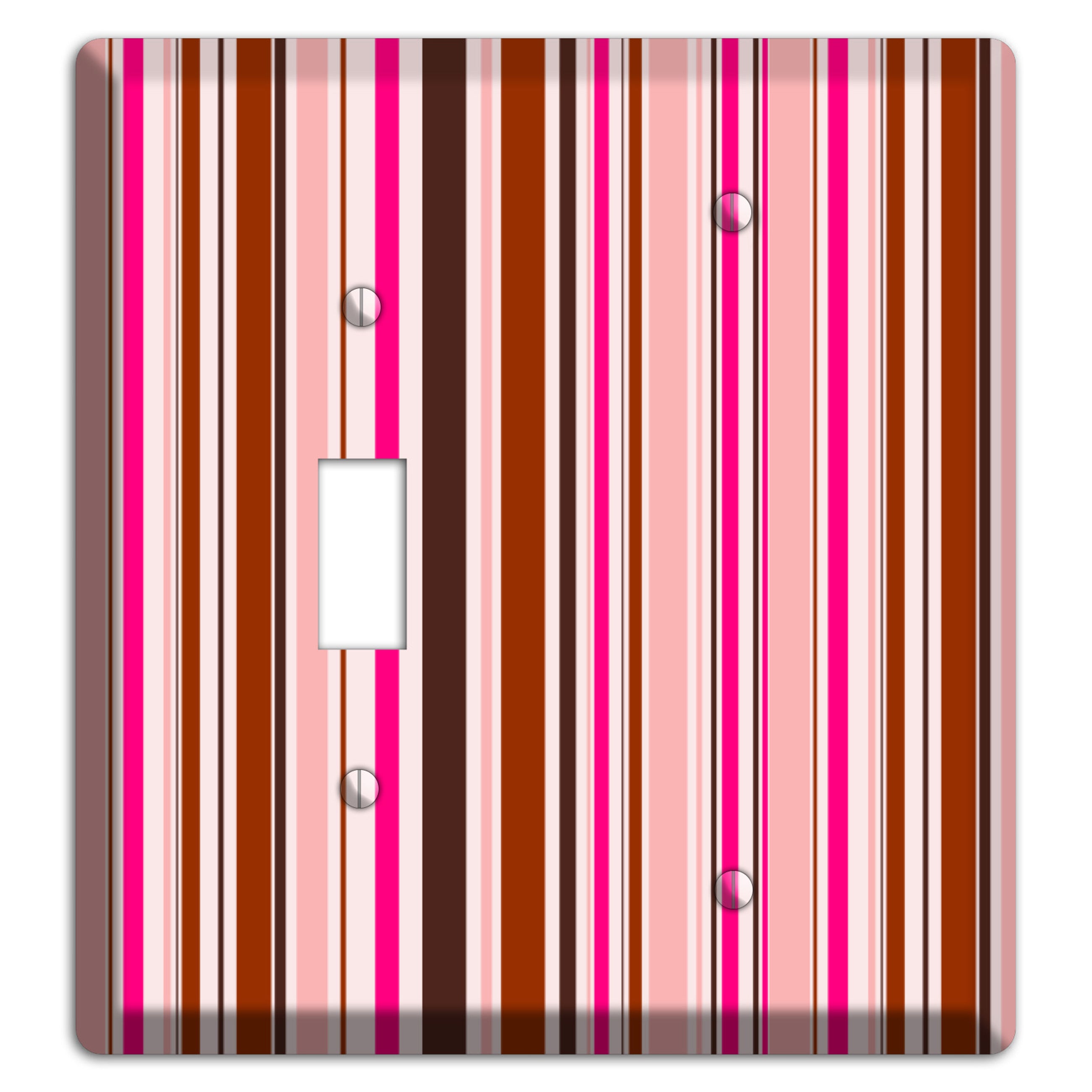 Pink Stripes Toggle / Blank Wallplate