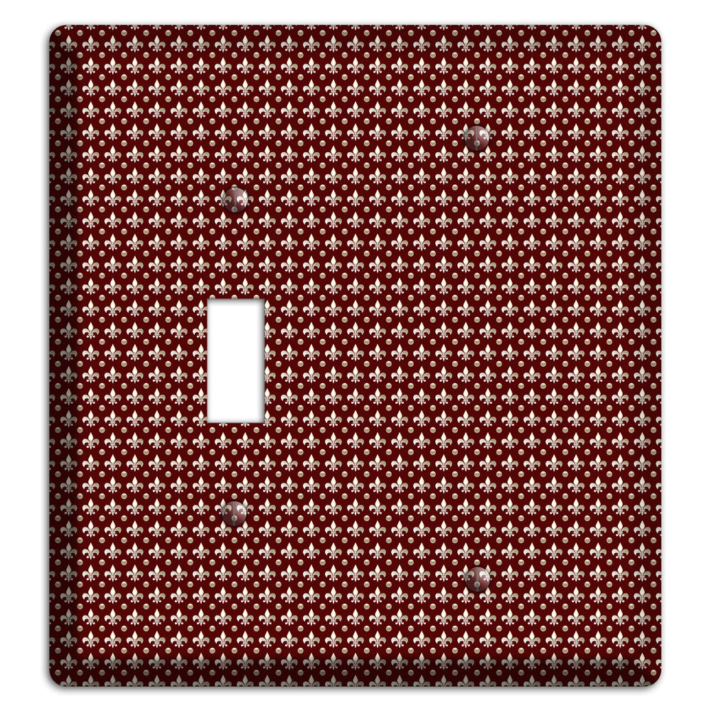 Brown Fleur de Lis Toggle / Blank Wallplate
