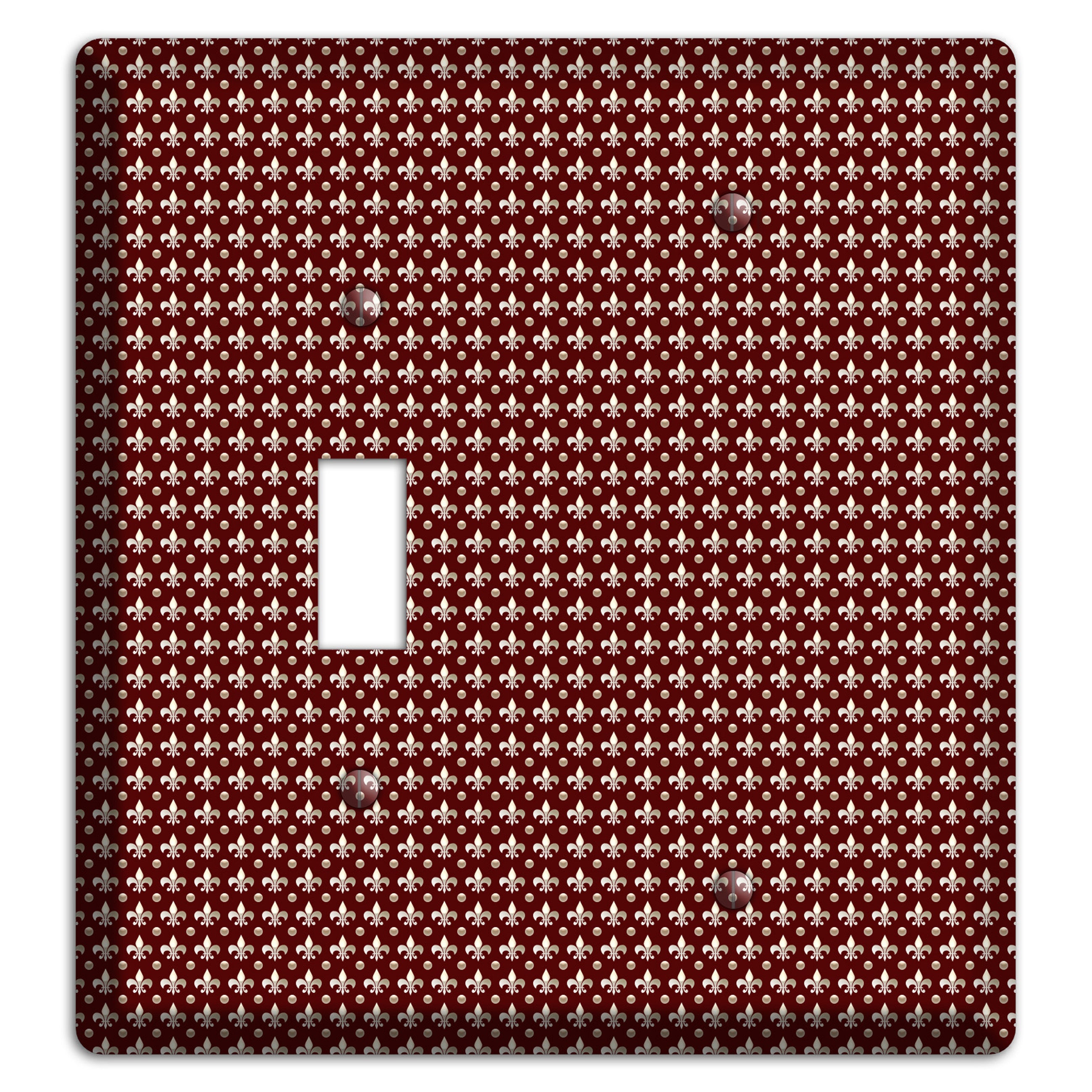 Brown Fleur de Lis Toggle / Blank Wallplate