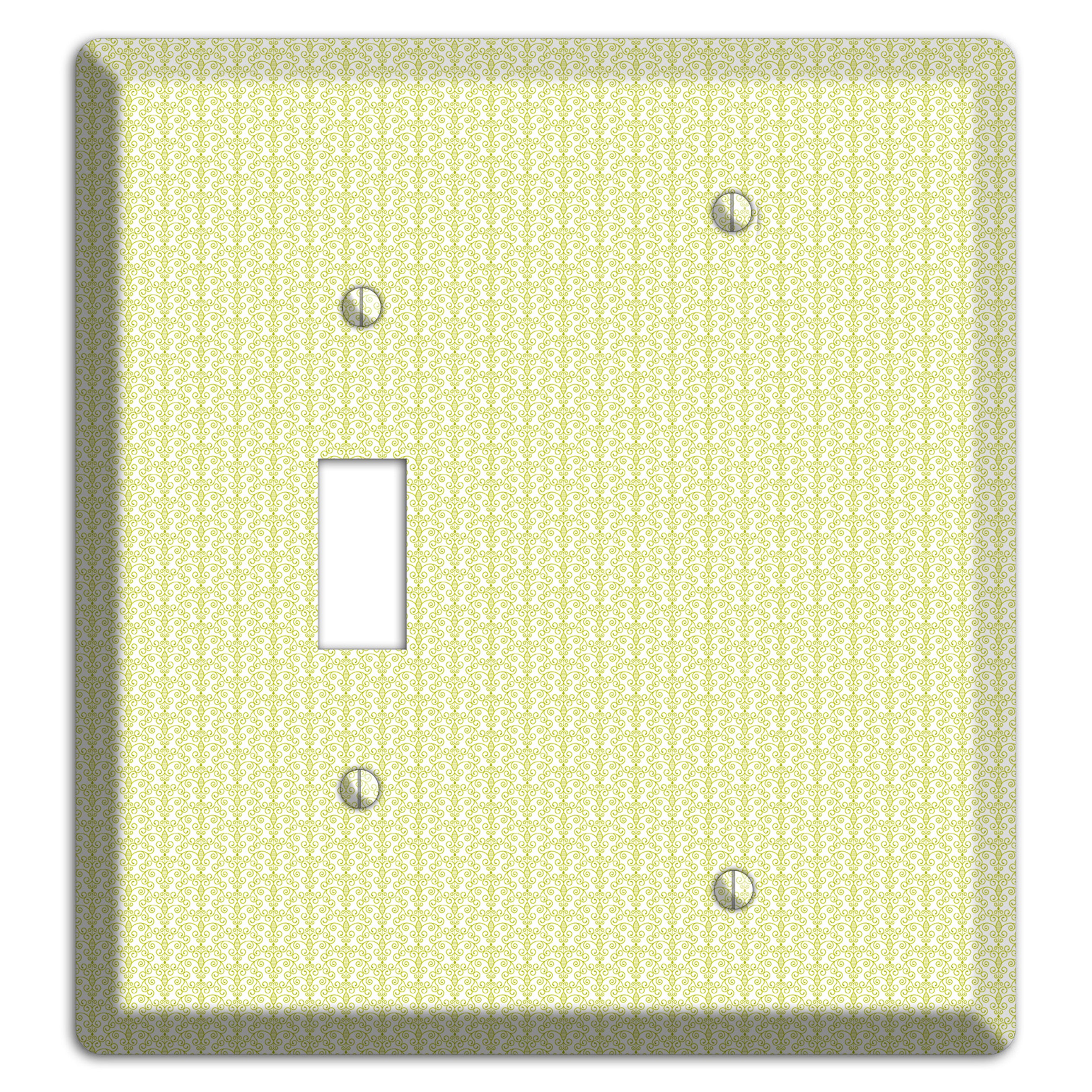 Olive Tiny Toile Half Drop Toggle / Blank Wallplate