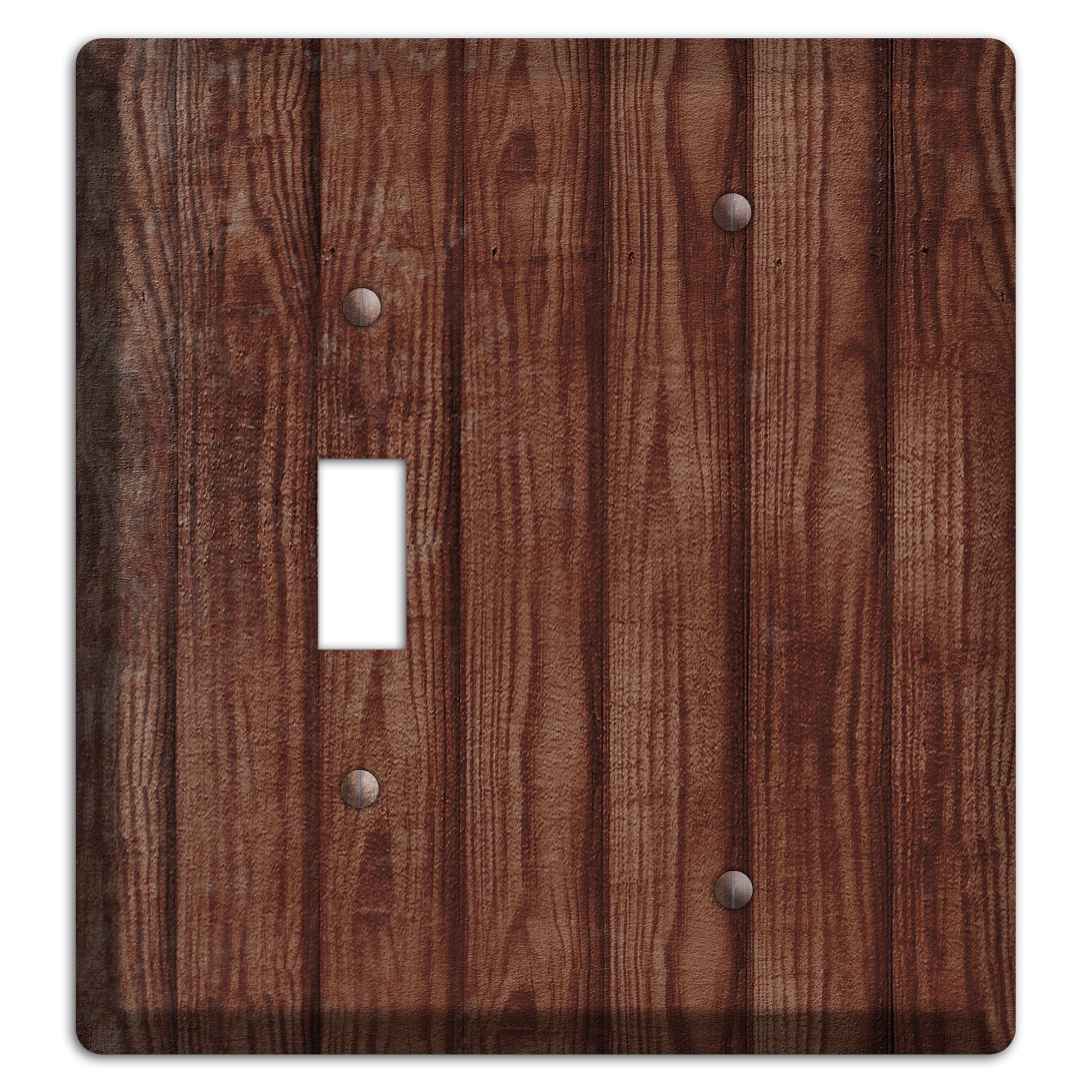 Saddle Weathered Wood Toggle / Blank Wallplate