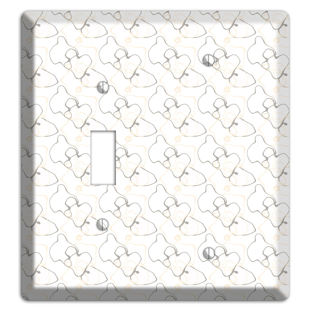 White with Irregular Circles Toggle / Blank Wallplate