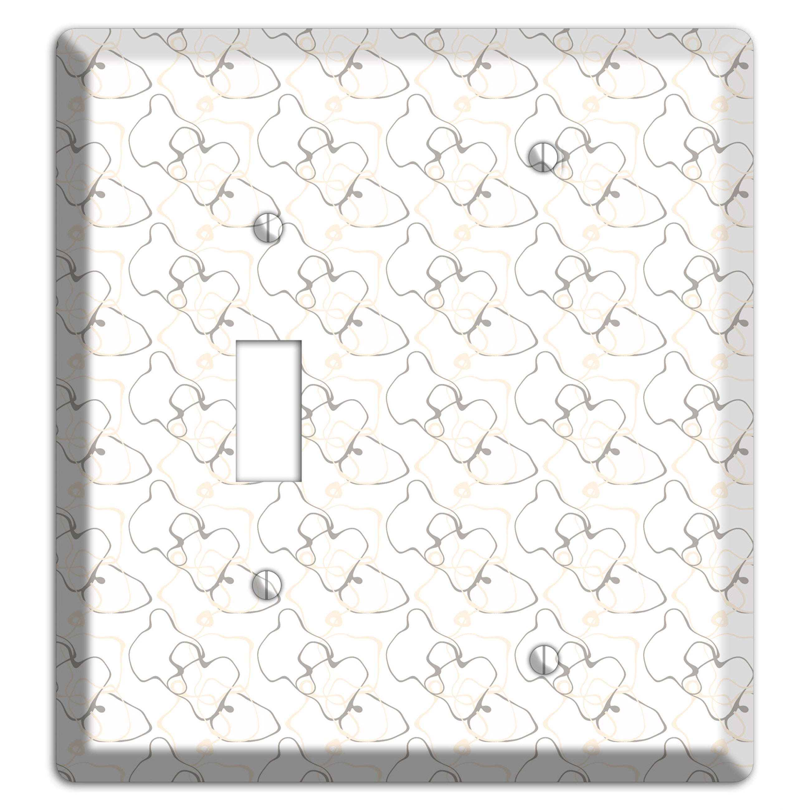 White with Irregular Circles Toggle / Blank Wallplate