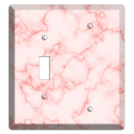 Pink Stained Marble Toggle / Blank Wallplate