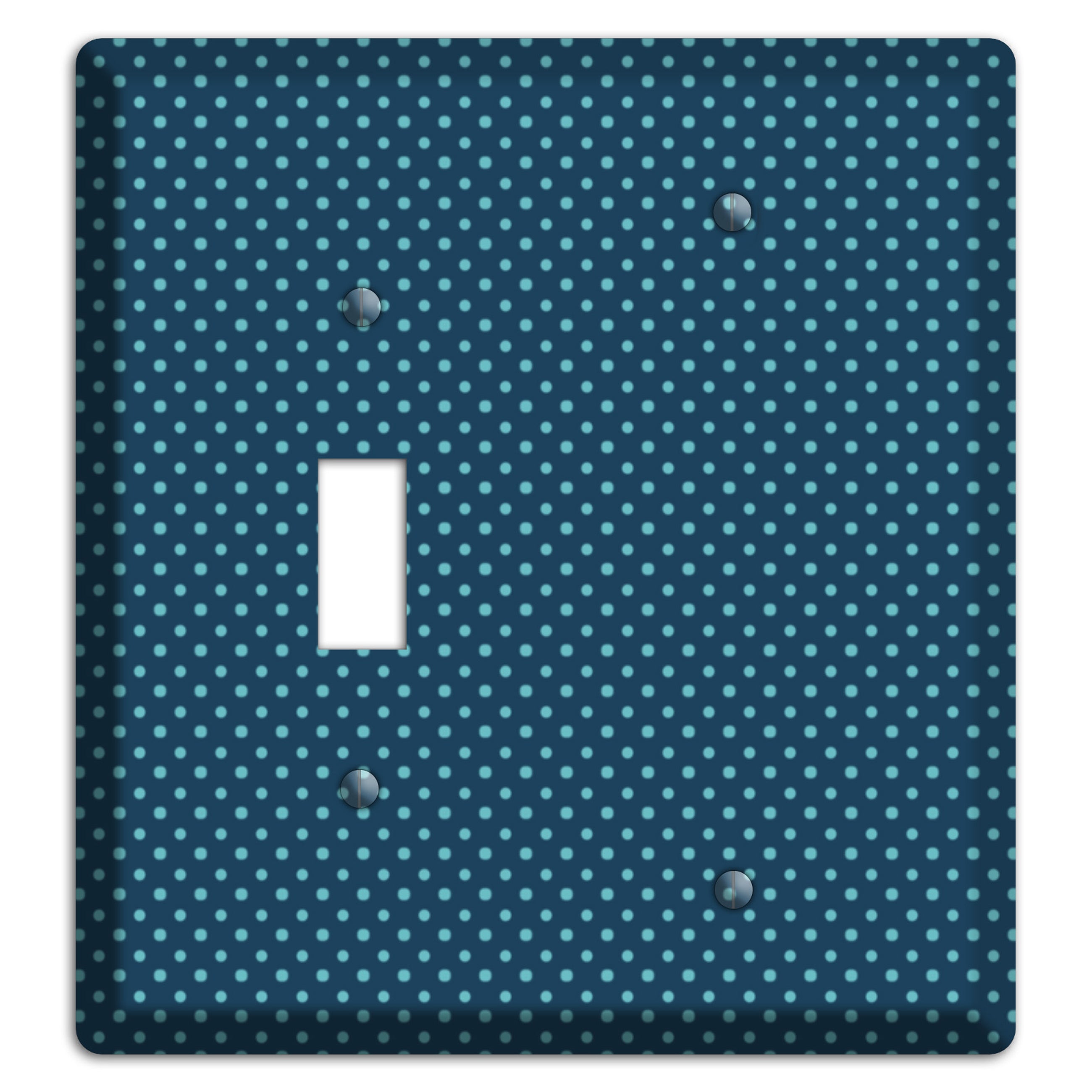 Multi Blue Tiny Polka Dots Toggle / Blank Wallplate