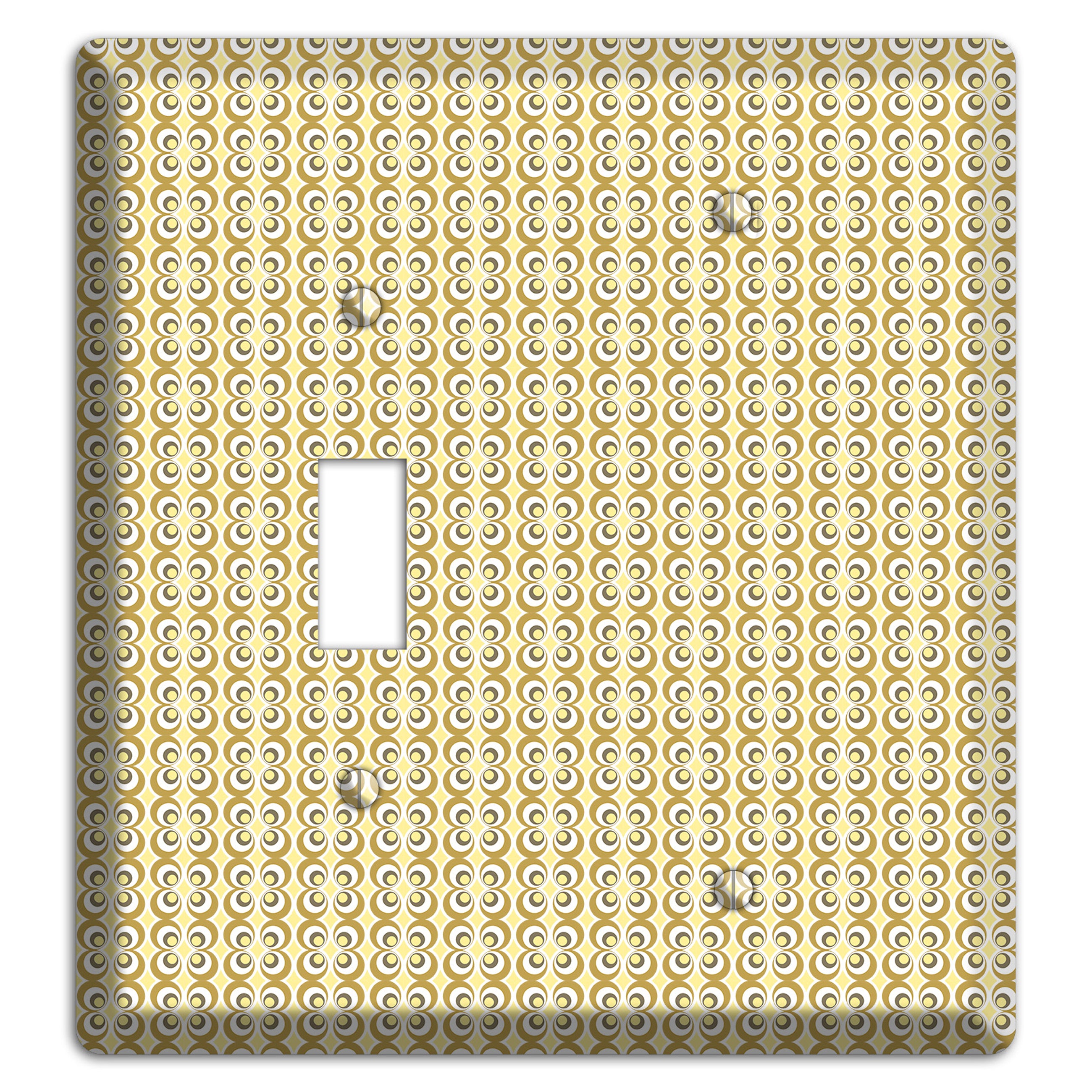 Yellow Offset Bullseye Toggle / Blank Wallplate
