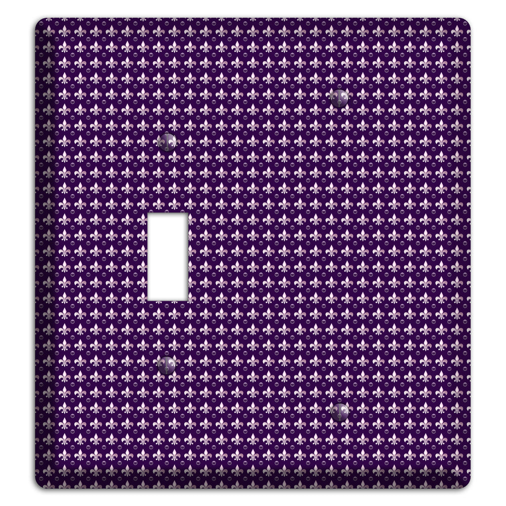 Purple Fleur de Lis Toggle / Blank Wallplate