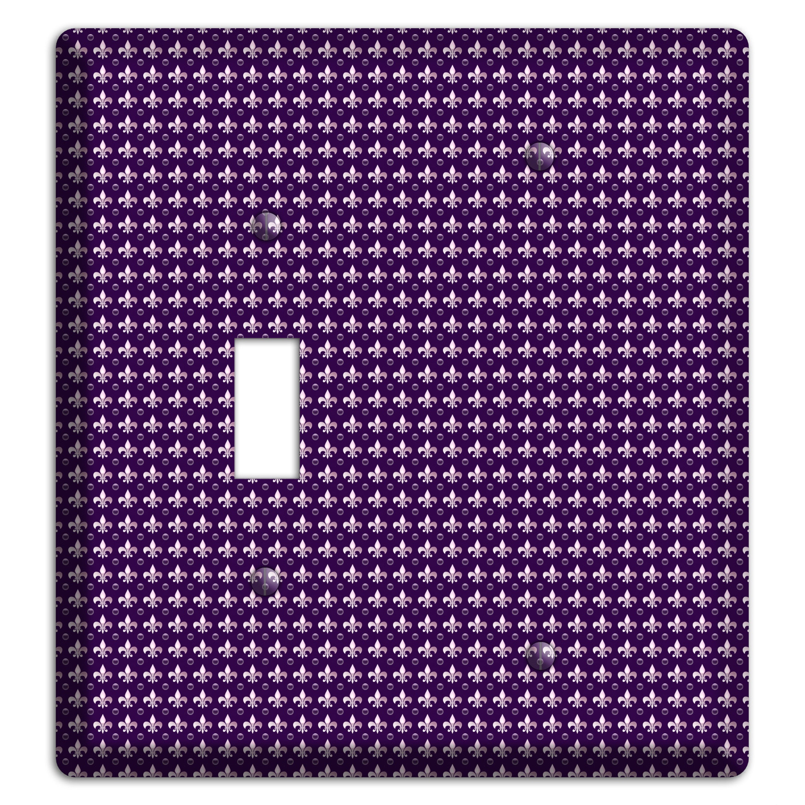 Purple Fleur de Lis Toggle / Blank Wallplate