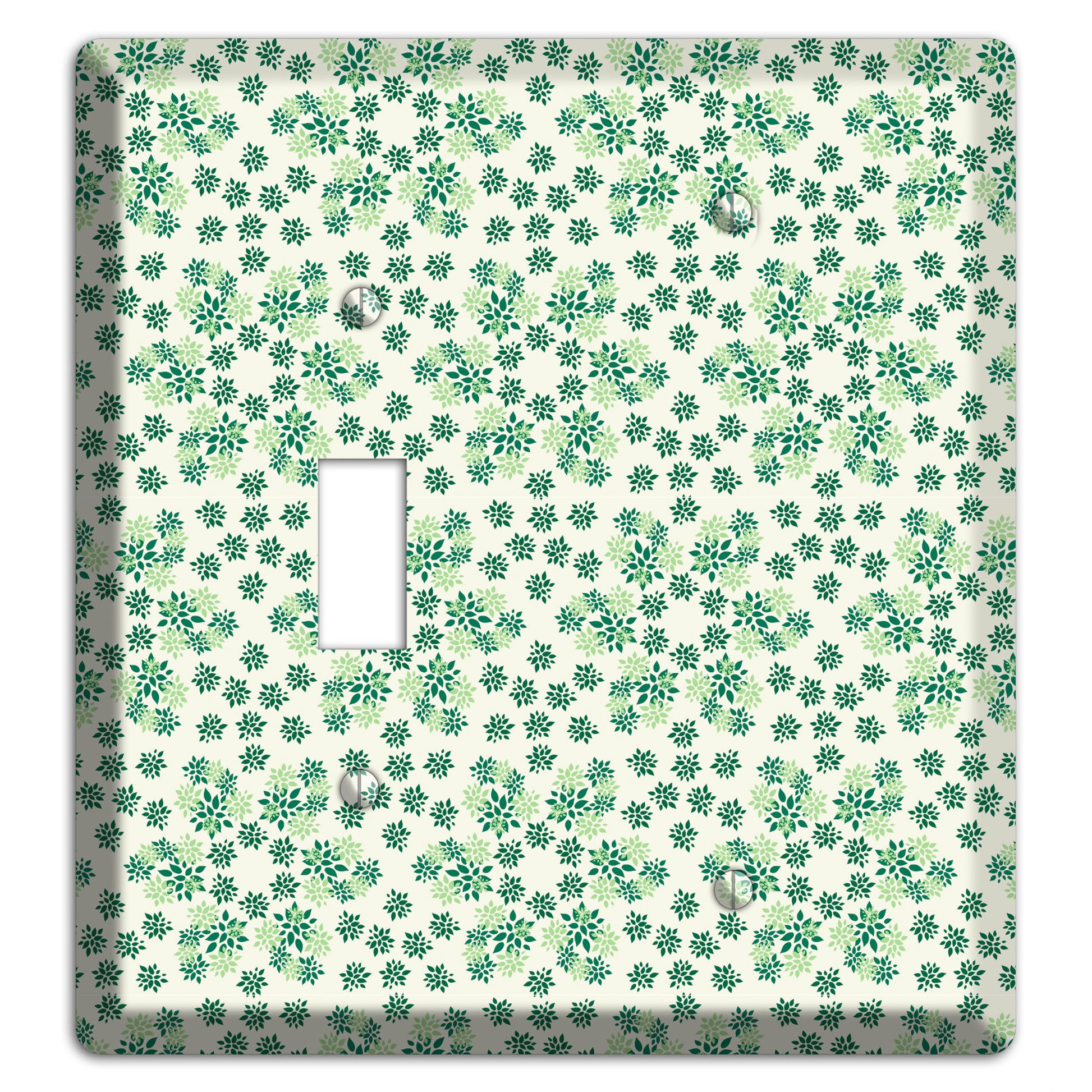 Multi Green Calico Toggle / Blank Wallplate