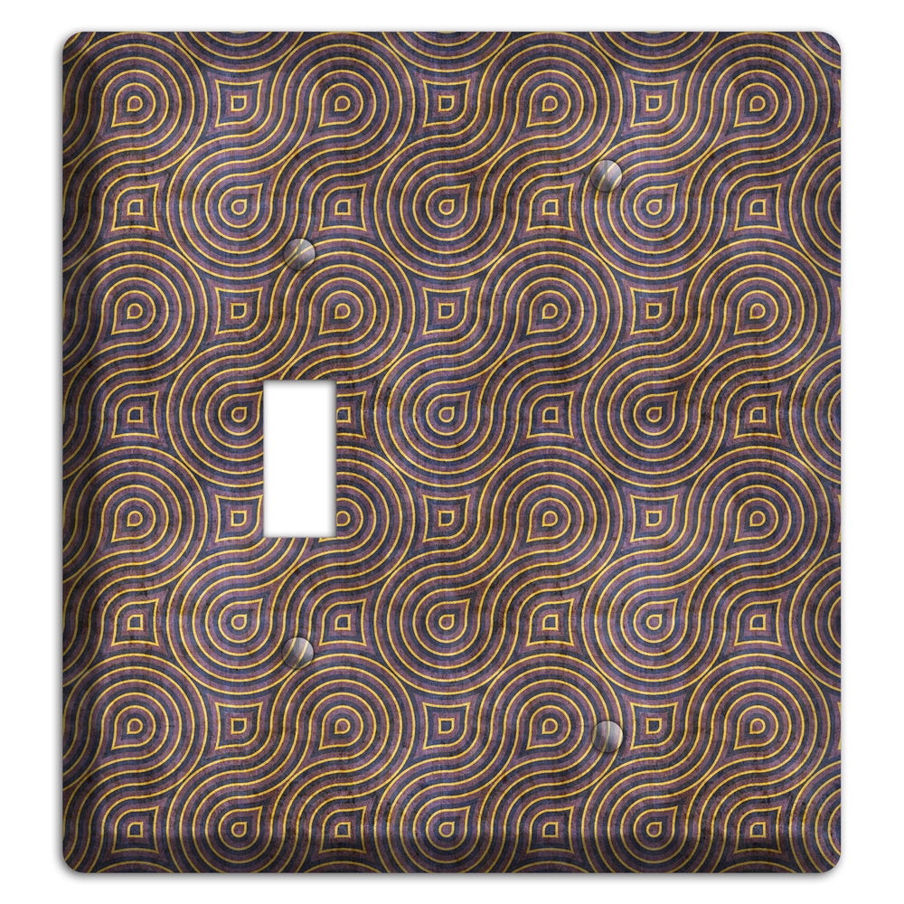 Purple Swirl Toggle / Blank Wallplate