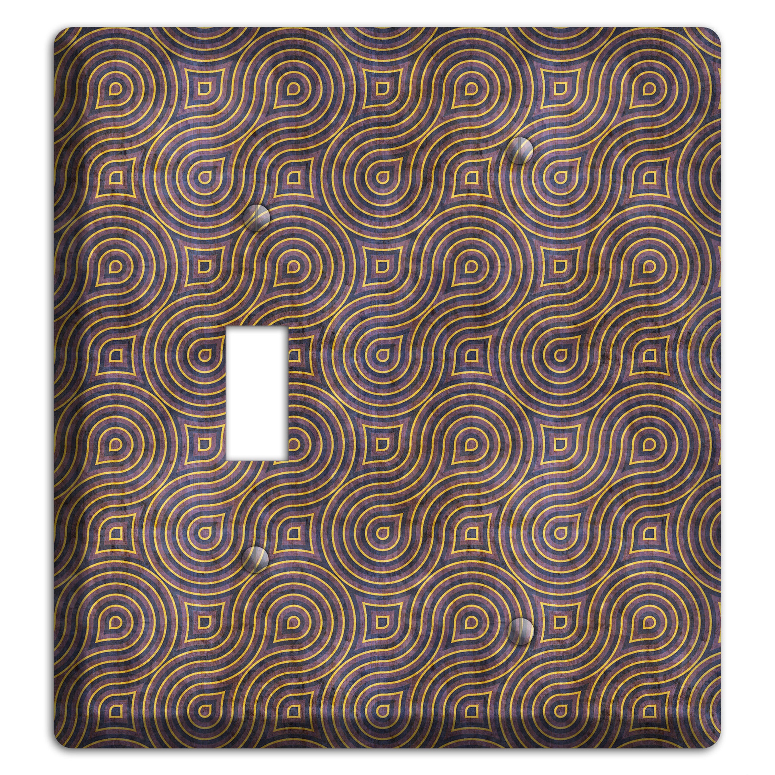 Purple Swirl Toggle / Blank Wallplate