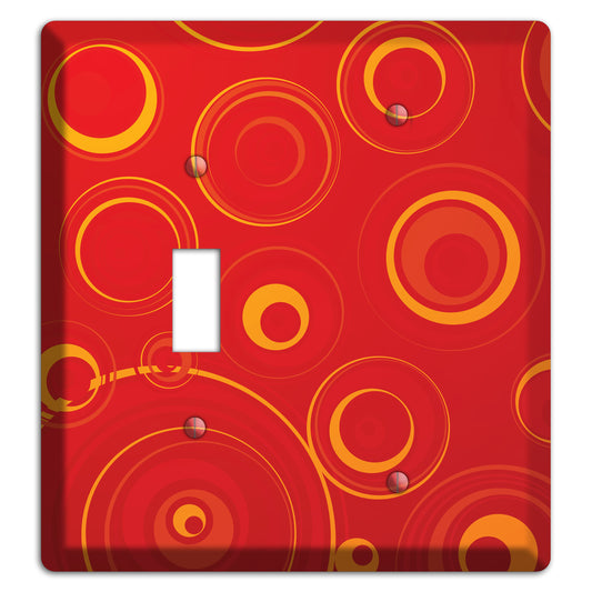 Red Circles Toggle / Blank Wallplate