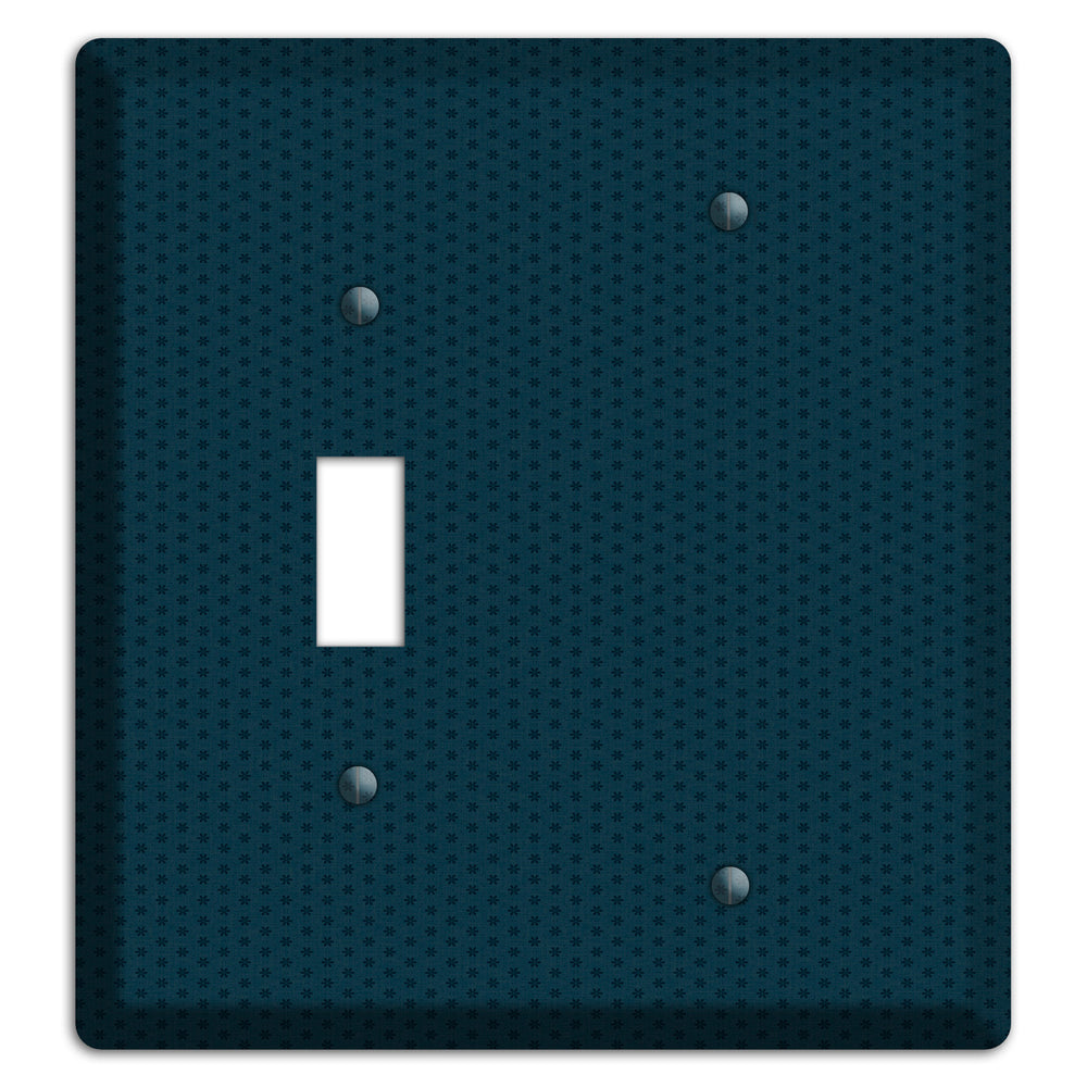 Blue with Tiny Asters Toggle / Blank Wallplate