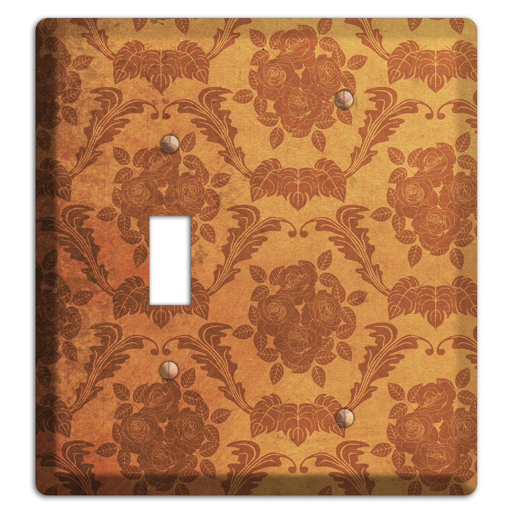 Cape Pallisar Vintage Rose Damask Toggle / Blank Wallplate