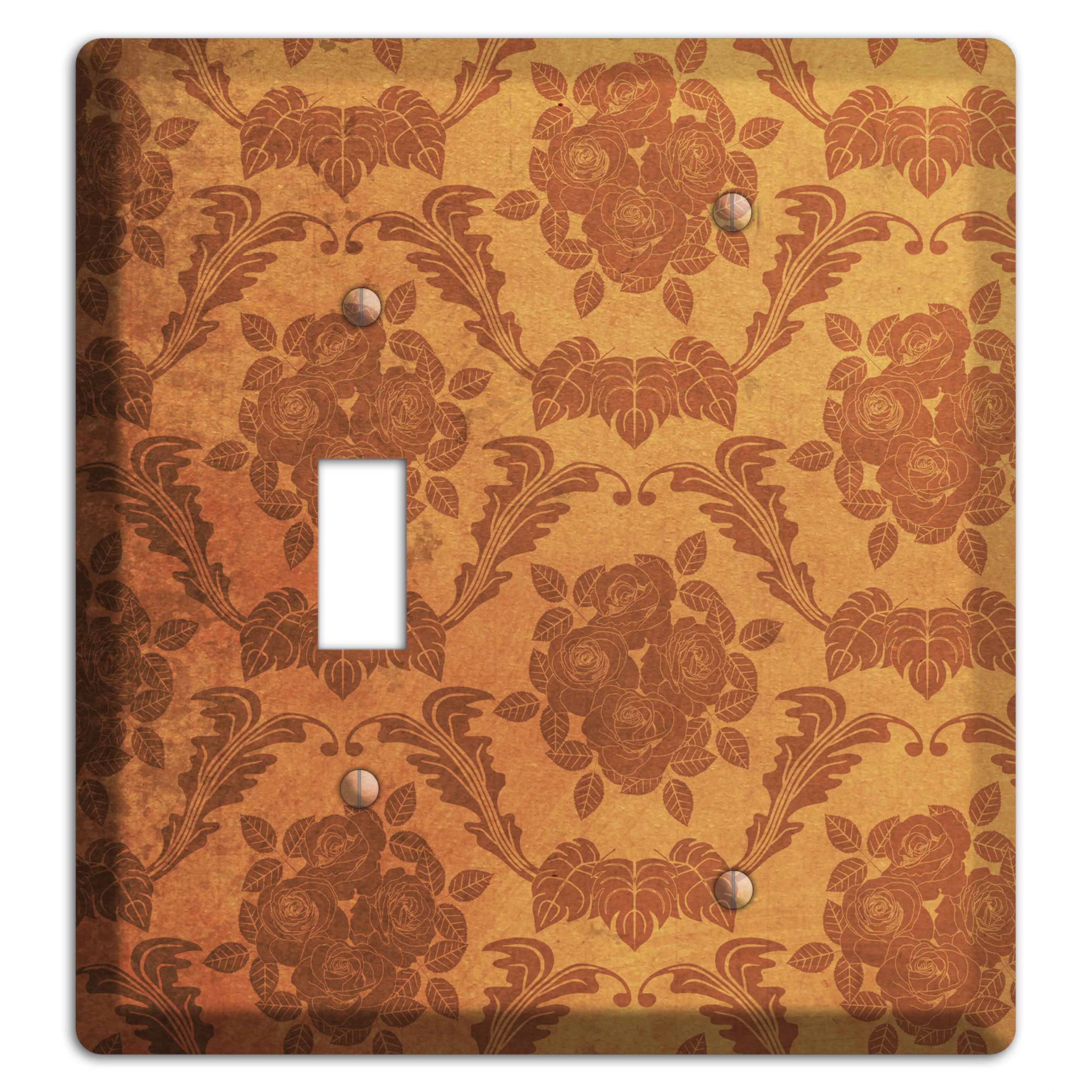 Cape Pallisar Vintage Rose Damask Toggle / Blank Wallplate