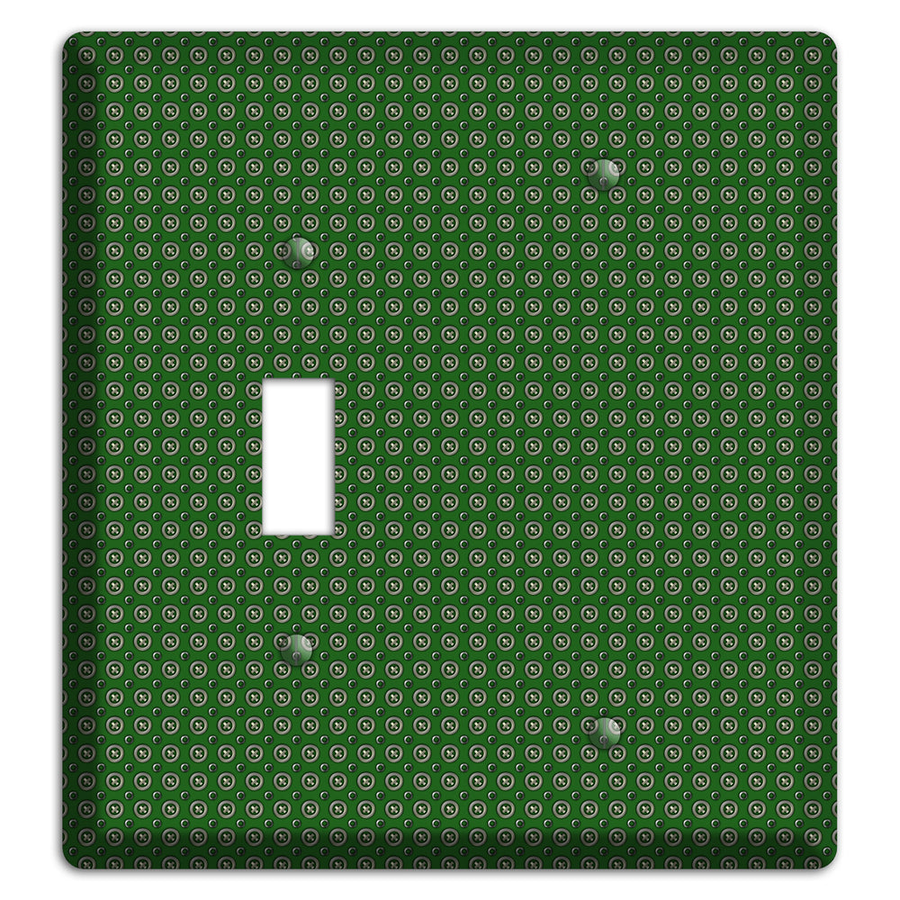 Green Concentric Dots Toggle / Blank Wallplate