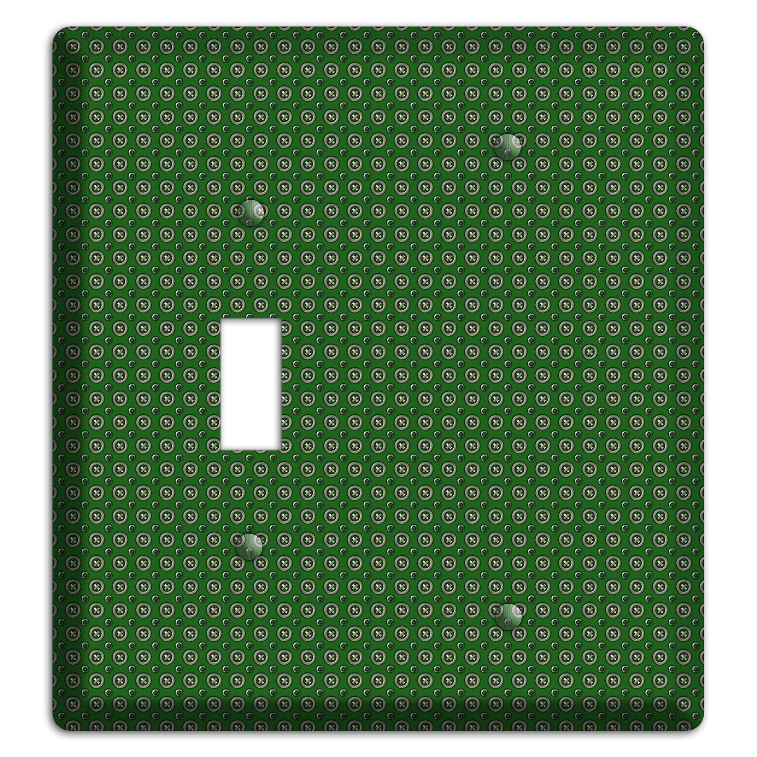 Green Concentric Dots Toggle / Blank Wallplate
