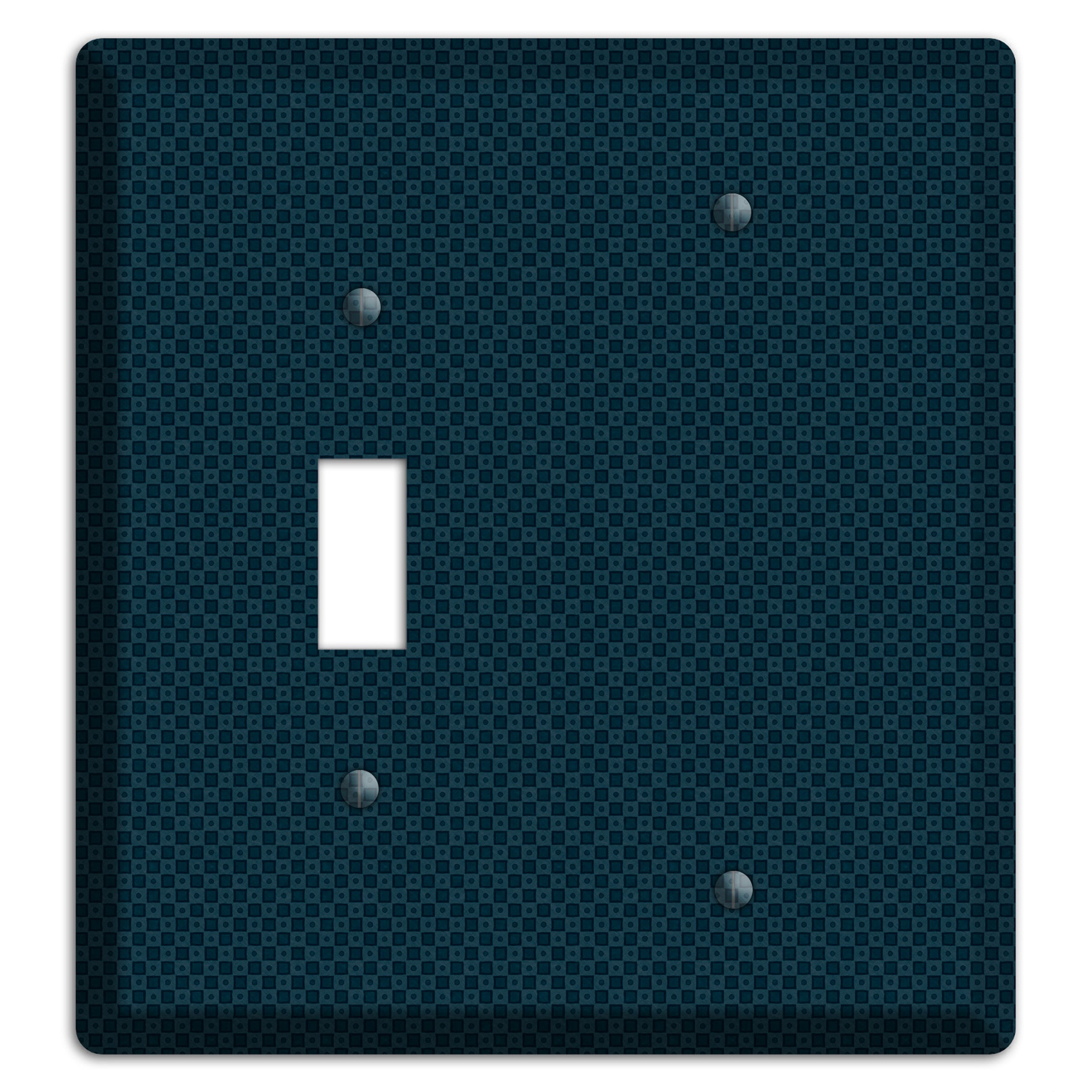 Navy Dots and Check Toggle / Blank Wallplate