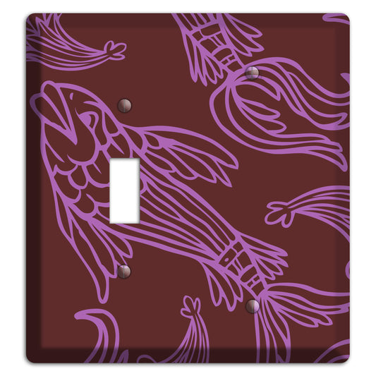 Purple and Pink Koi Toggle / Blank Wallplate