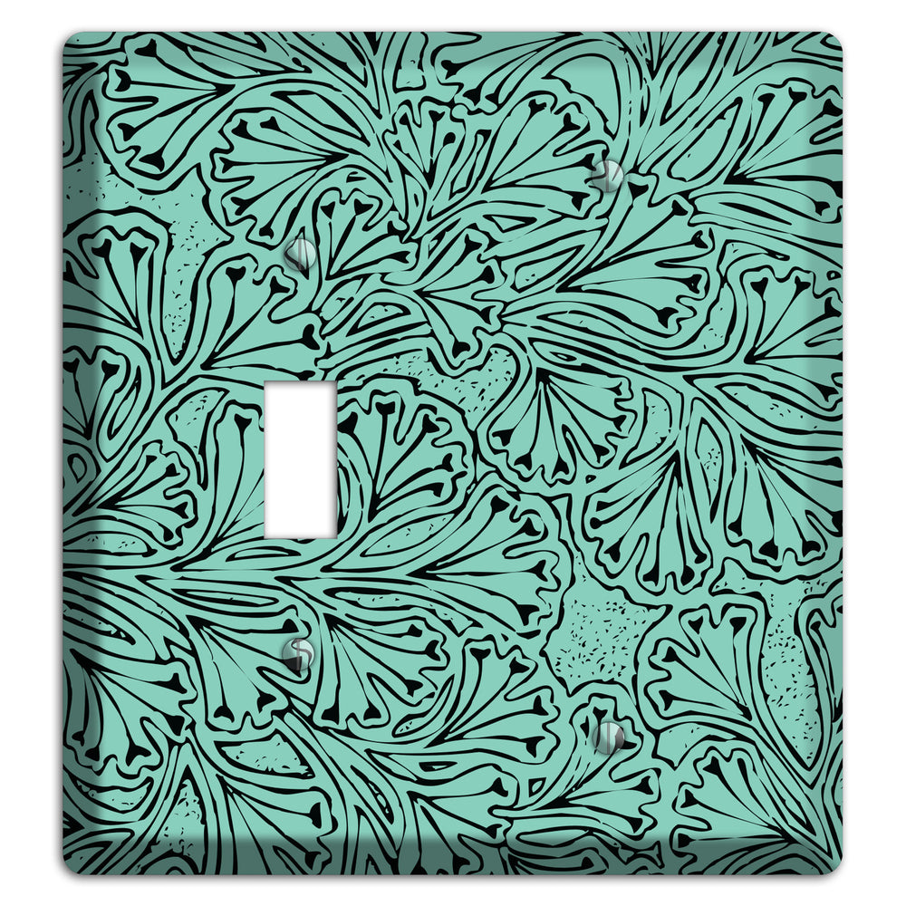 Deco Olive Interlocking Floral Toggle / Blank Wallplate