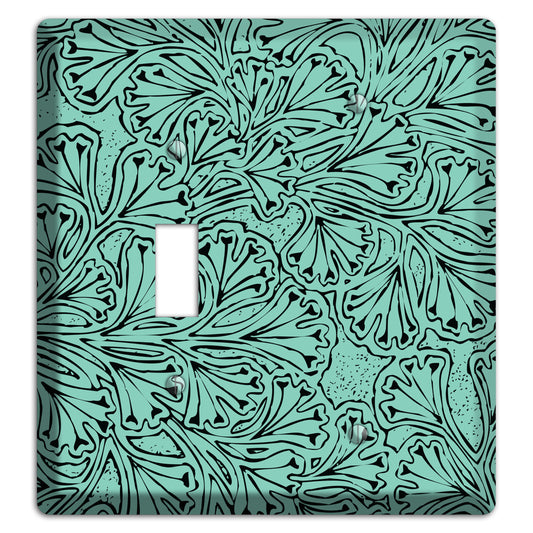 Deco Olive Interlocking Floral Toggle / Blank Wallplate