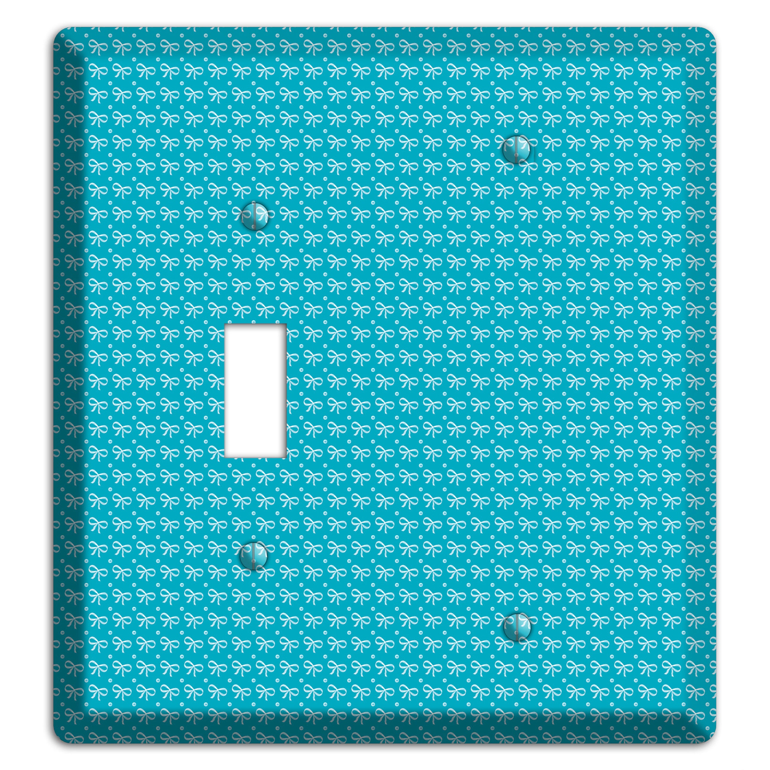 Turquoise Bows Toggle / Blank Wallplate