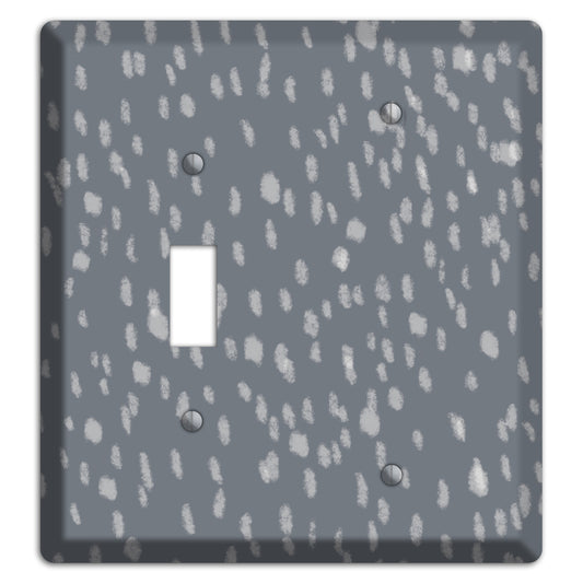 Gray and White Speckle Toggle / Blank Wallplate