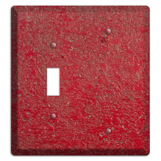Red Concrete Toggle / Blank Wallplate