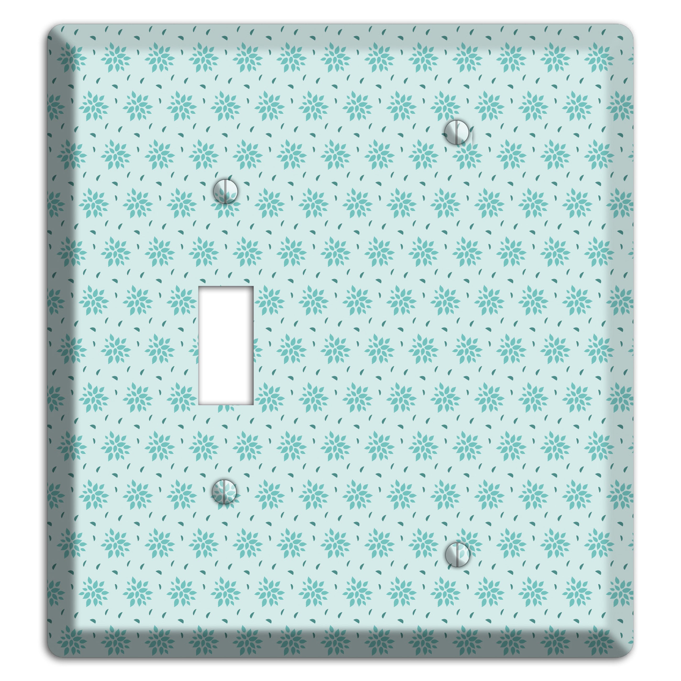 Soft Blue Calico Toggle / Blank Wallplate