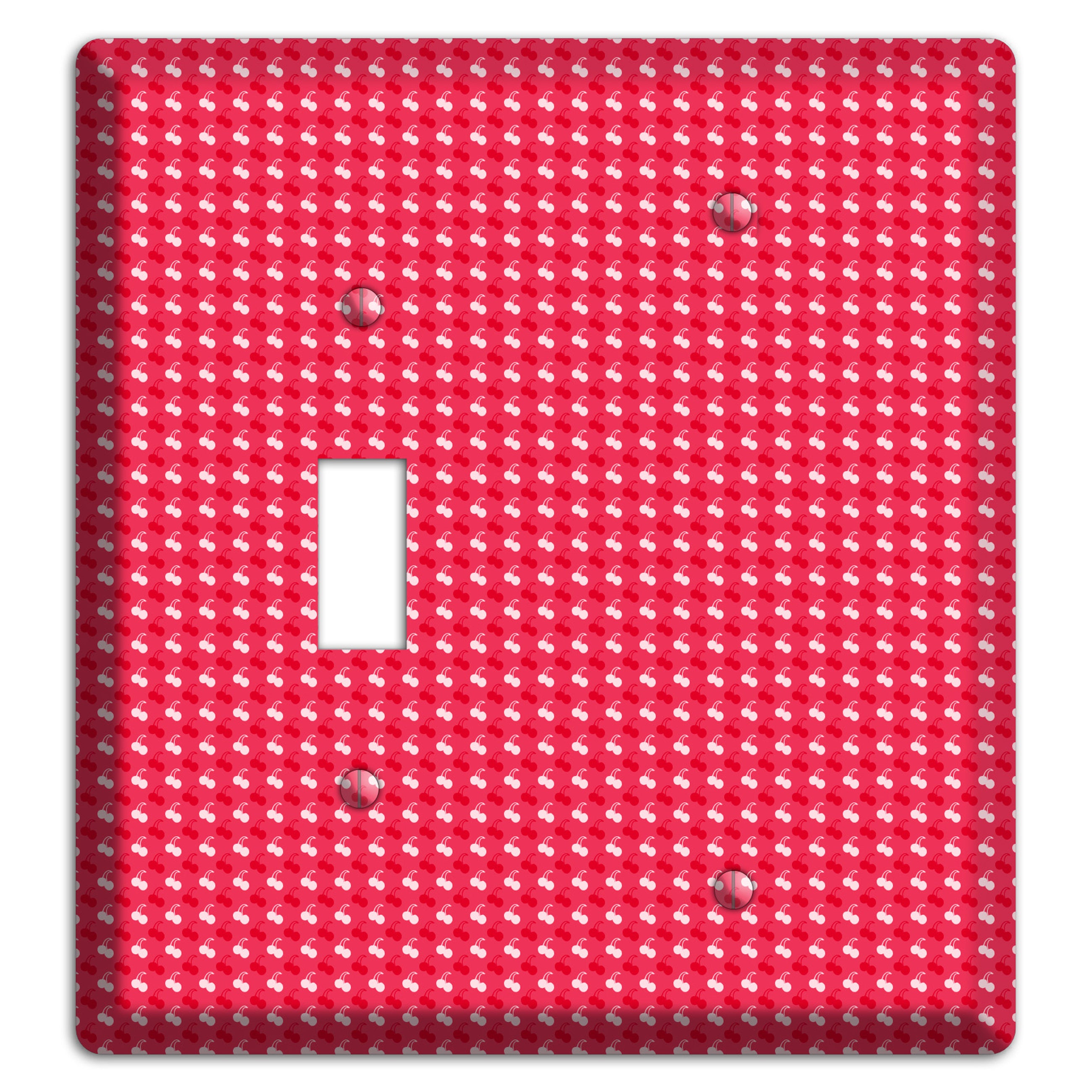 Red with White Motif Toggle / Blank Wallplate