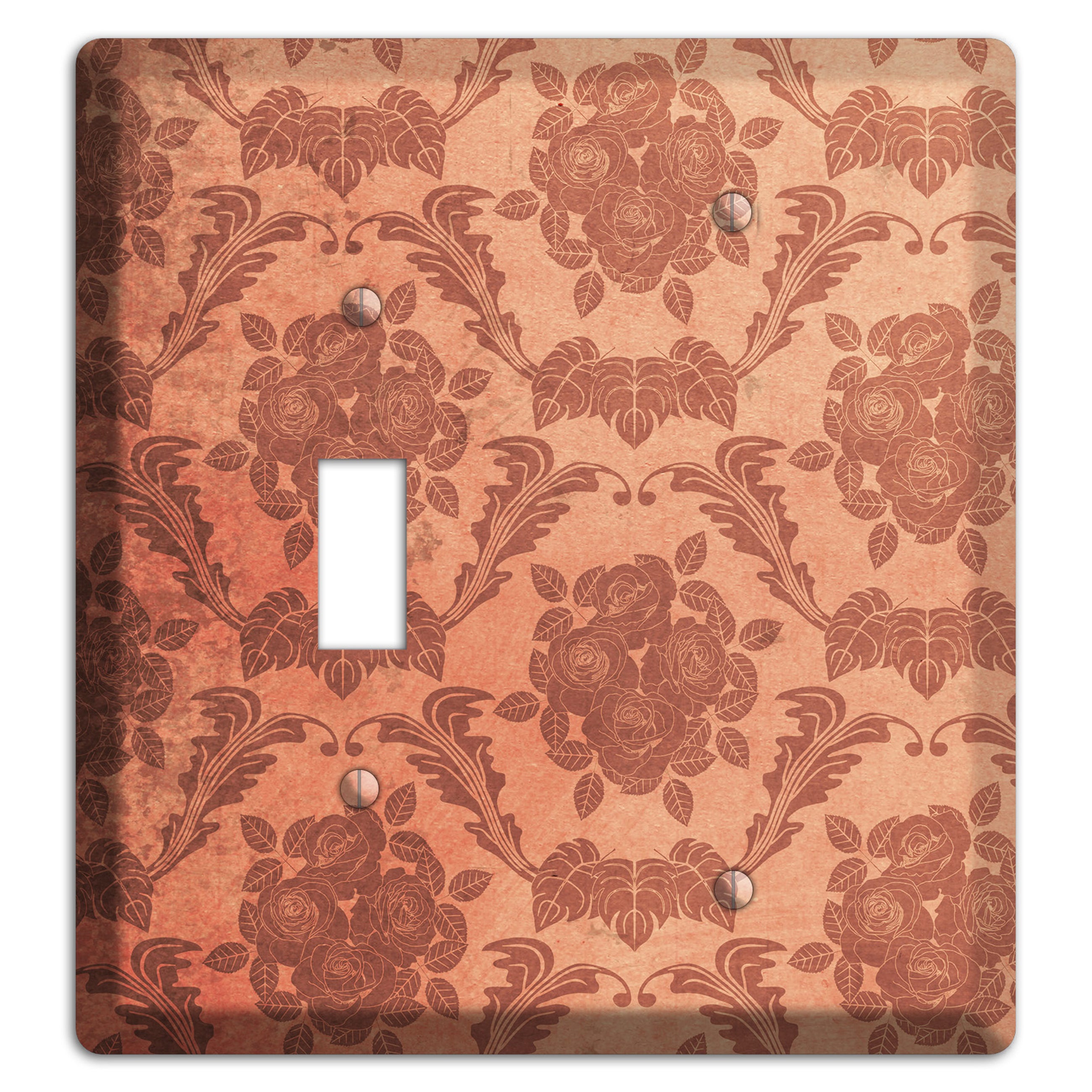 Contessa Vintage Rose Damask Toggle / Blank Wallplate