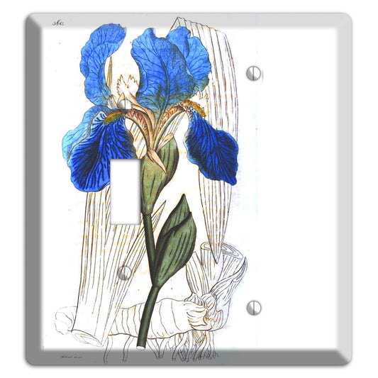 Blue Iris Toggle / Blank Wallplate