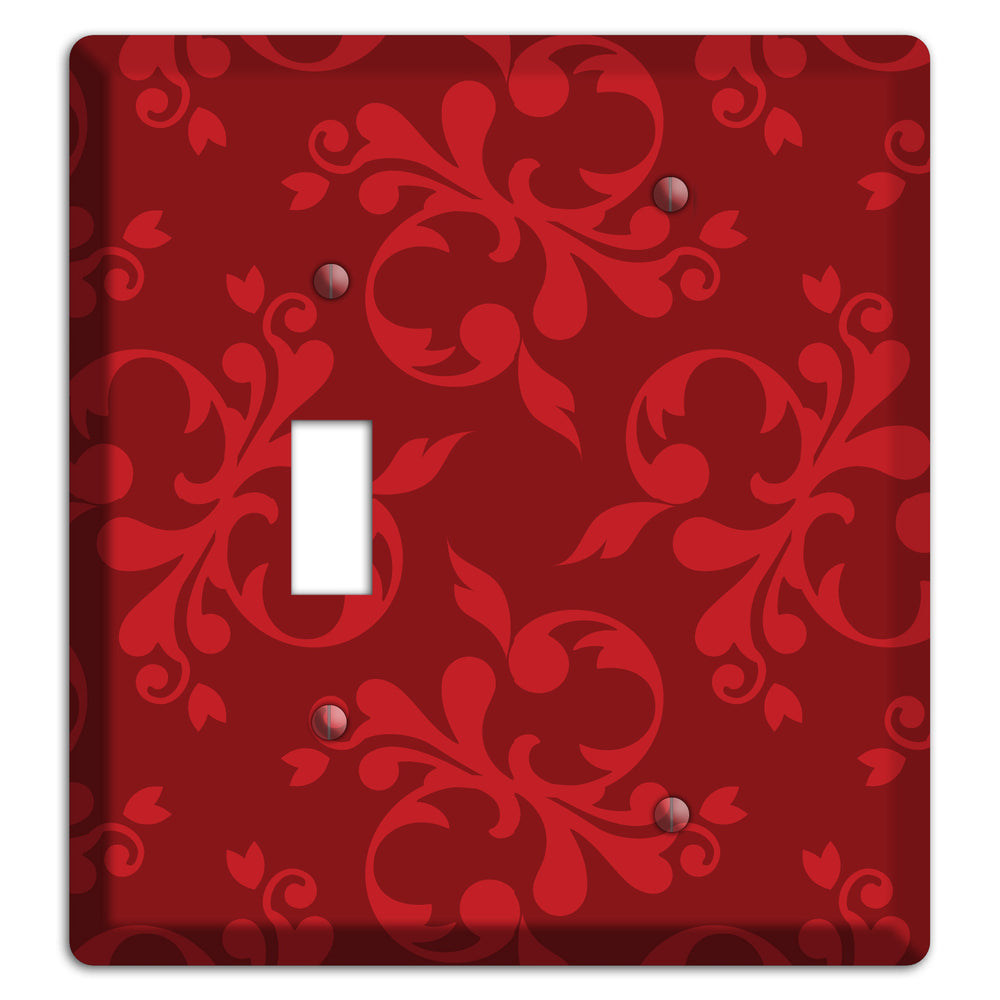 Red Victorian Toile Toggle / Blank Wallplate